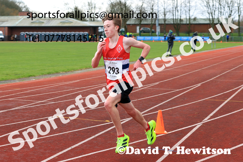 Mens Under-17s Young Athletes 5k, 2026 Northern Mens 12 and Womens 6 Stage Road Relays and Young Athletes 5k, Sheepmount Stadium, Carlisle. Photo: David T. Hewitson/Sports for All Pics
